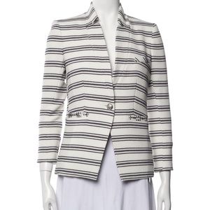 Veronica Beard Black and White Striped Blazer